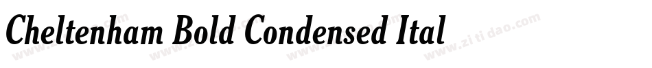 Cheltenham Bold Condensed Italic BT字体转换